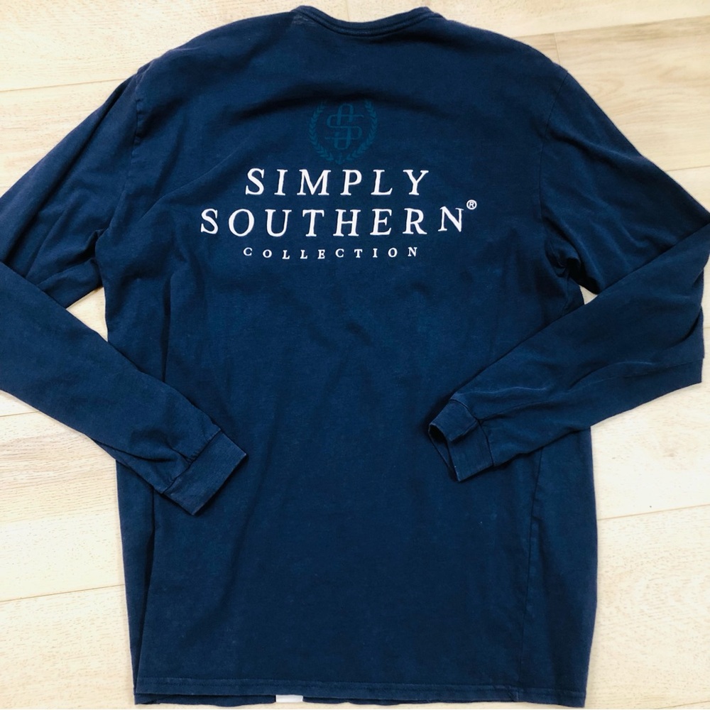 Simply Southern Navy Long-Sleeve Logo Shirt